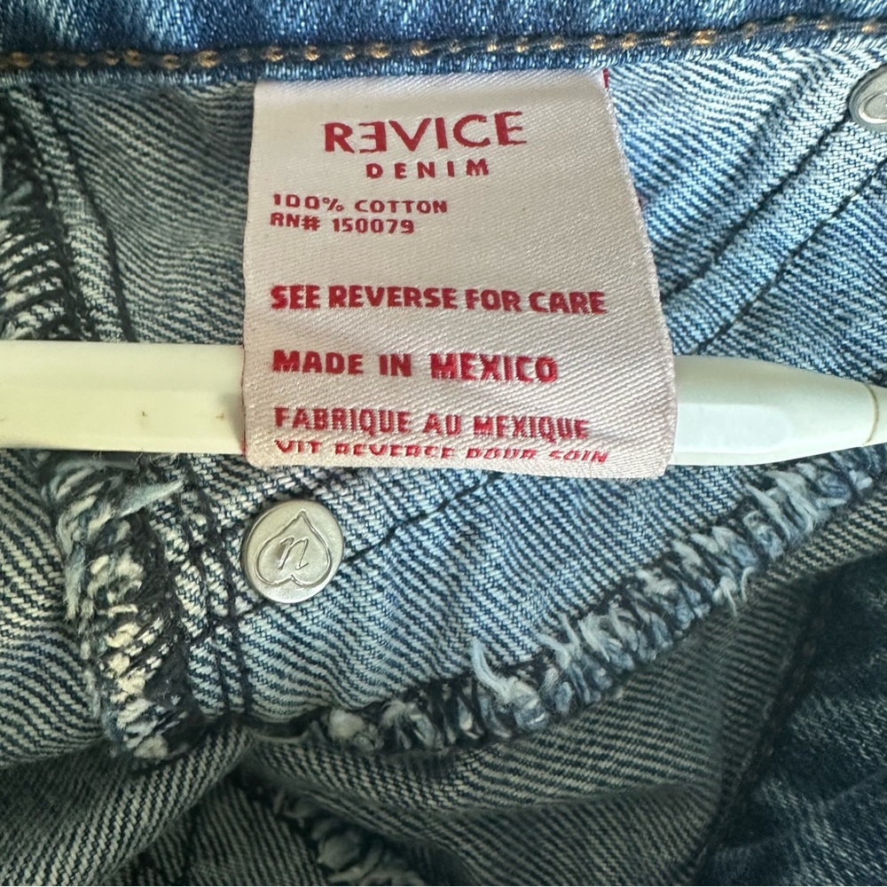 Revice V Cut Jeans Women’s Straight Leg Vintage Wash Trendy Denim - Picture 9 of 16